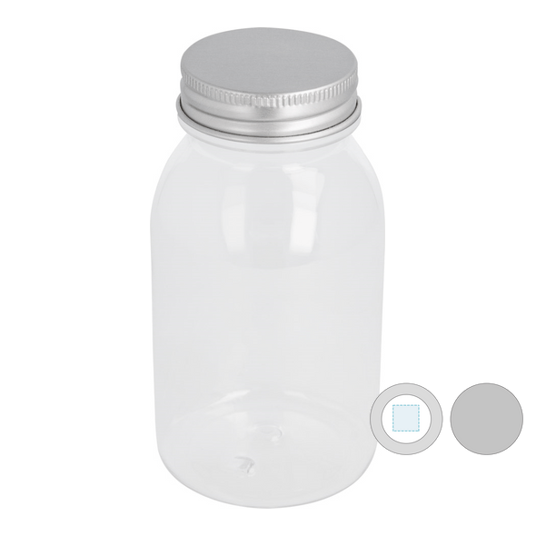 Transparente Mini-PET-Milchflasche